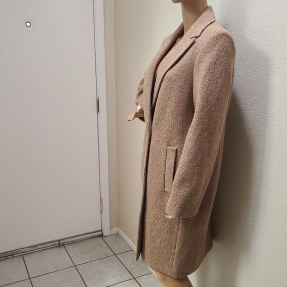 J.CREW DAPHNE BOILED WOOL TOPCOAT OVERCOAT CARMIGNANO ITALIAN 100% WOOL sz 12 - Picture 4 of 7